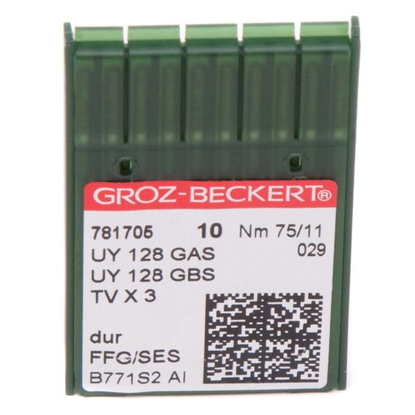 Иглы GROZ-BECKERT UYx128 GAS FFG/SES №75/11 (уп.10шт.)0